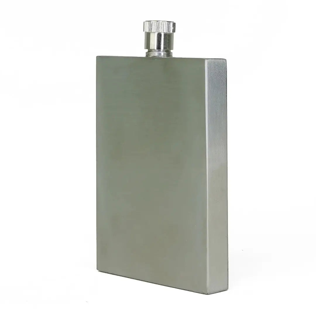 Sleek Stainless Steel Hip Flask, perfect for country clothing, 3oz square design