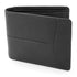 Black leather bifold wallet with stitching, perfect for country clothing and outdoor adventures