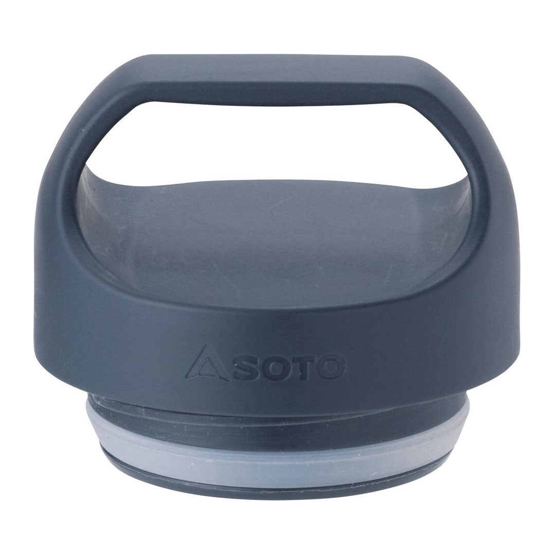 Gray lid with handle for Soto Aero Bottle 300ml, double-walled vacuum sealed design