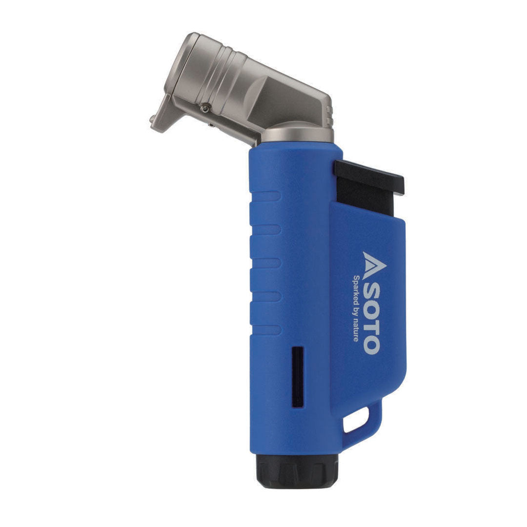 Blue and silver Soto Micro Torch Horizontal is a sleek and efficient micro torch