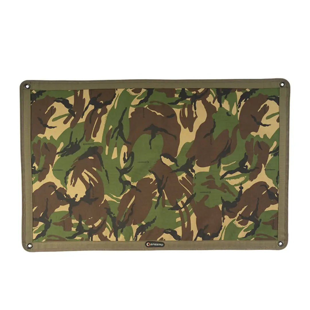 Camouflage metal sign for Speero Bivvy Mat with rounded corners and unique design