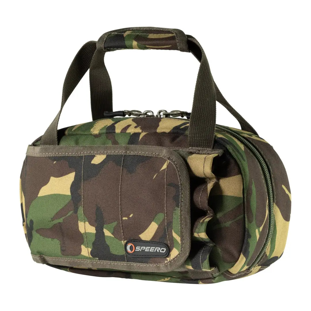 Camouflage duffel bag with handles, perfect for eight bank sticks and a clear view internal