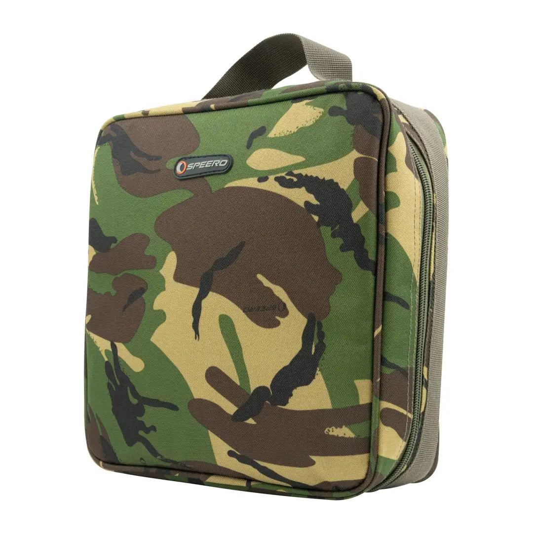 Camouflage-patterned Speero Cutlery Pouch with handle for easy carrying