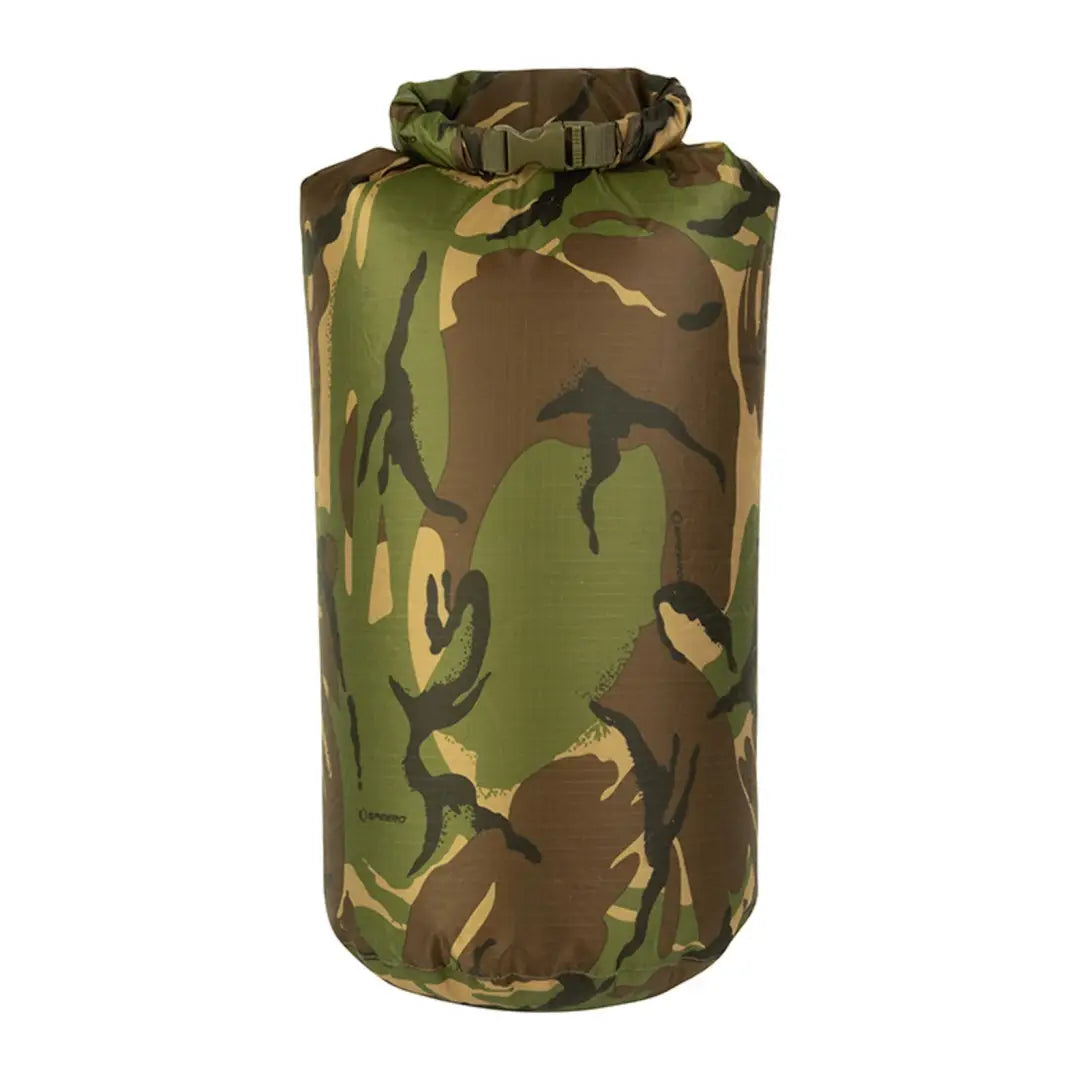 Camouflage-patterned Speero Dry Sack with waterproof roll-top closure for adventures