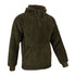 Dark green Speero Sherpa Fleece Hoodie with half-zip front and drawstring hood