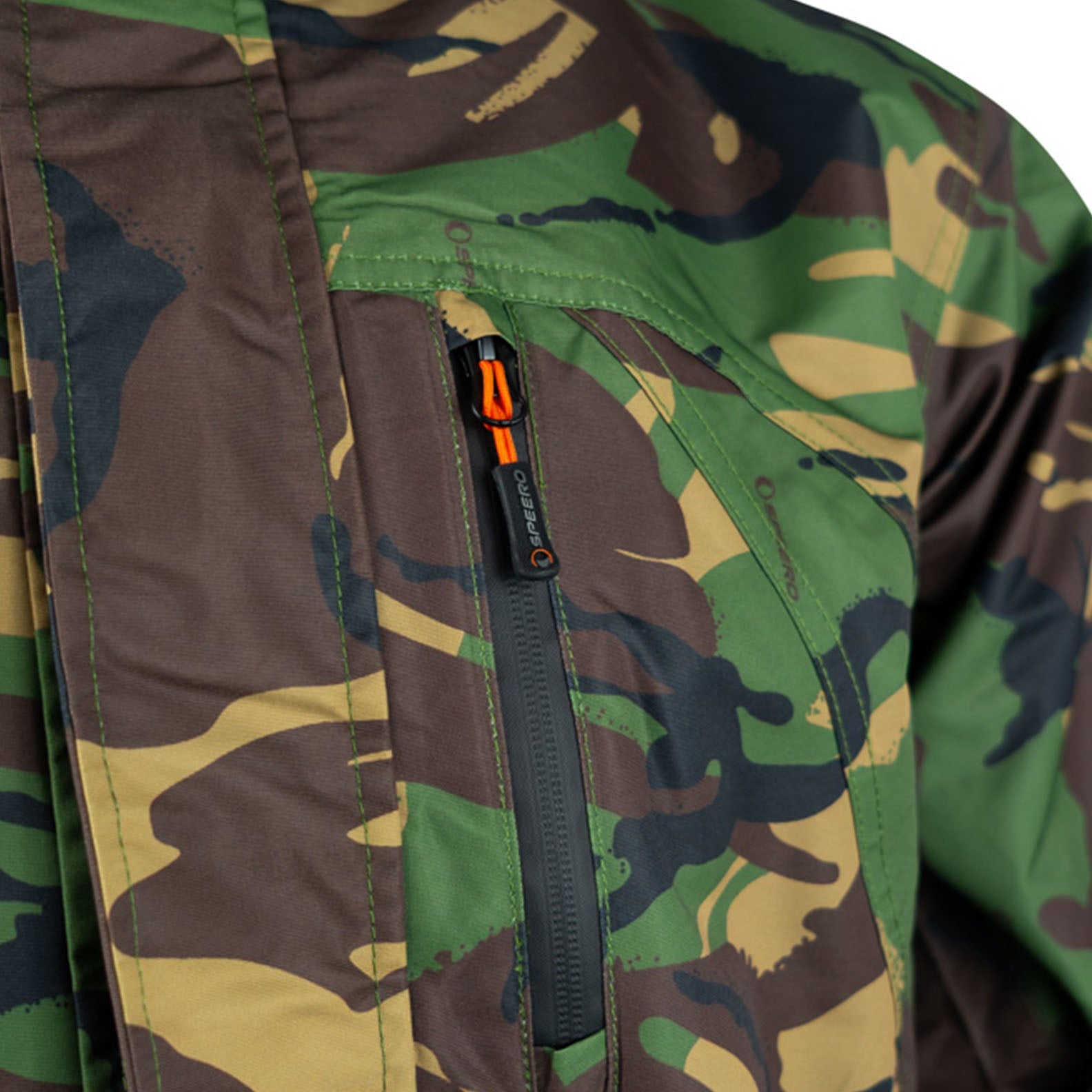 Camouflage Sirius Tech-Lite Jacket with zippered pocket for all weather conditions