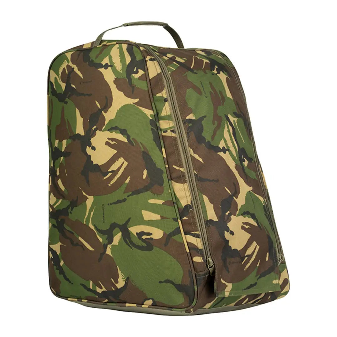 Camouflage Speero Wader Bag with zipper and handle for outdoor adventures