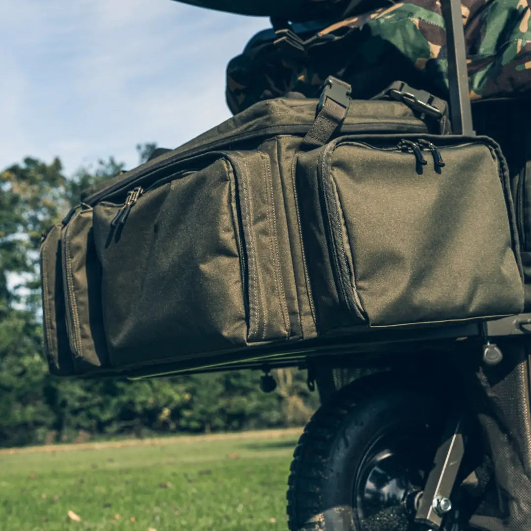 Olive green Speero XL Carryall with main compartment, perfect motorcycle barrow bag