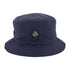 Navy blue bucket hat with logo, perfect for country clothing and hunting adventures