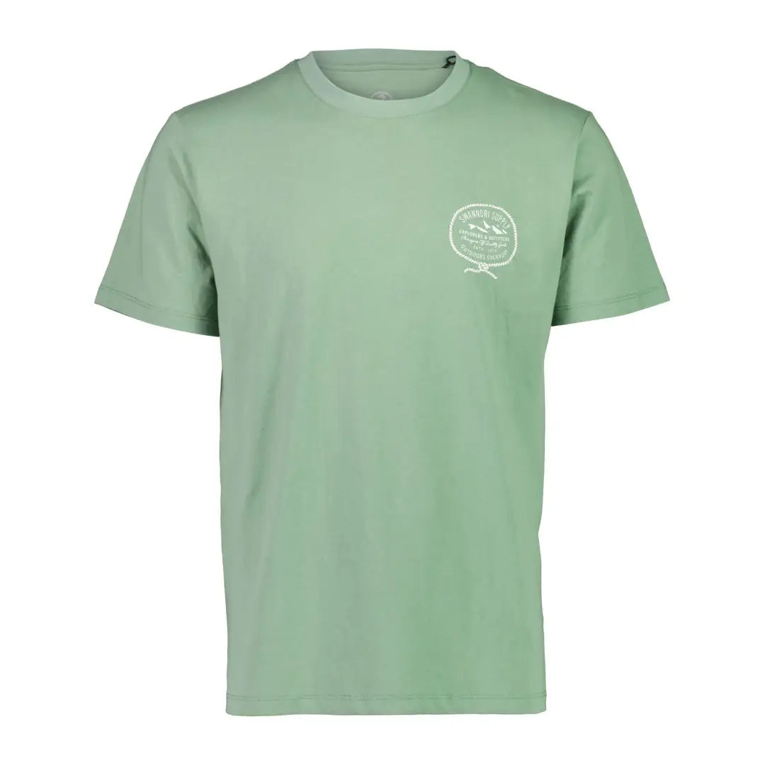 Mint green t-shirt with logo, perfect for country clothing and outdoor adventures