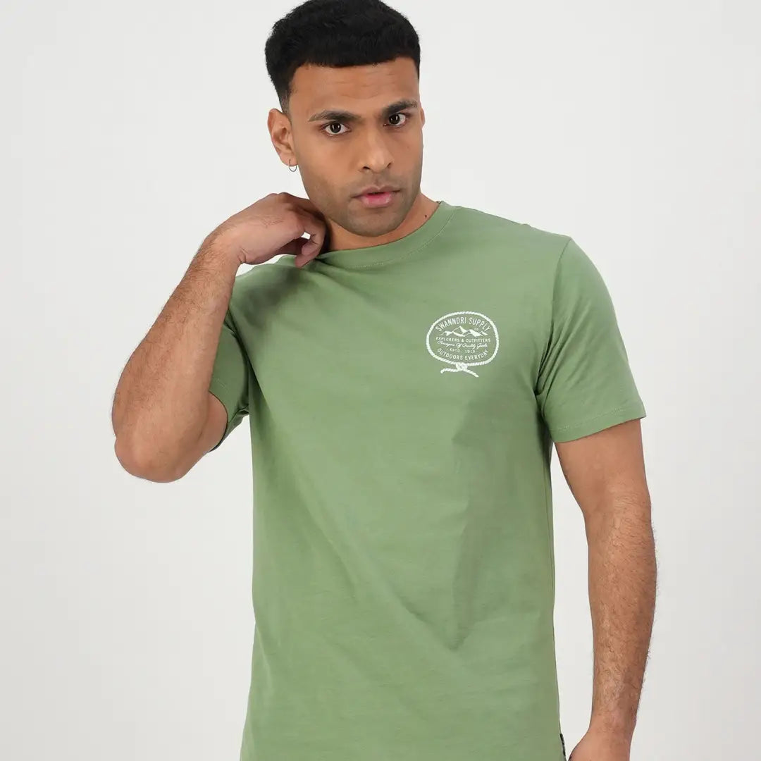 Green Swanndri Old Ties Printed T Shirt perfect for country clothing and outdoor adventures