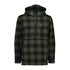 Green and black plaid Swanndri Reidston Wool Anorak with a half-zip front