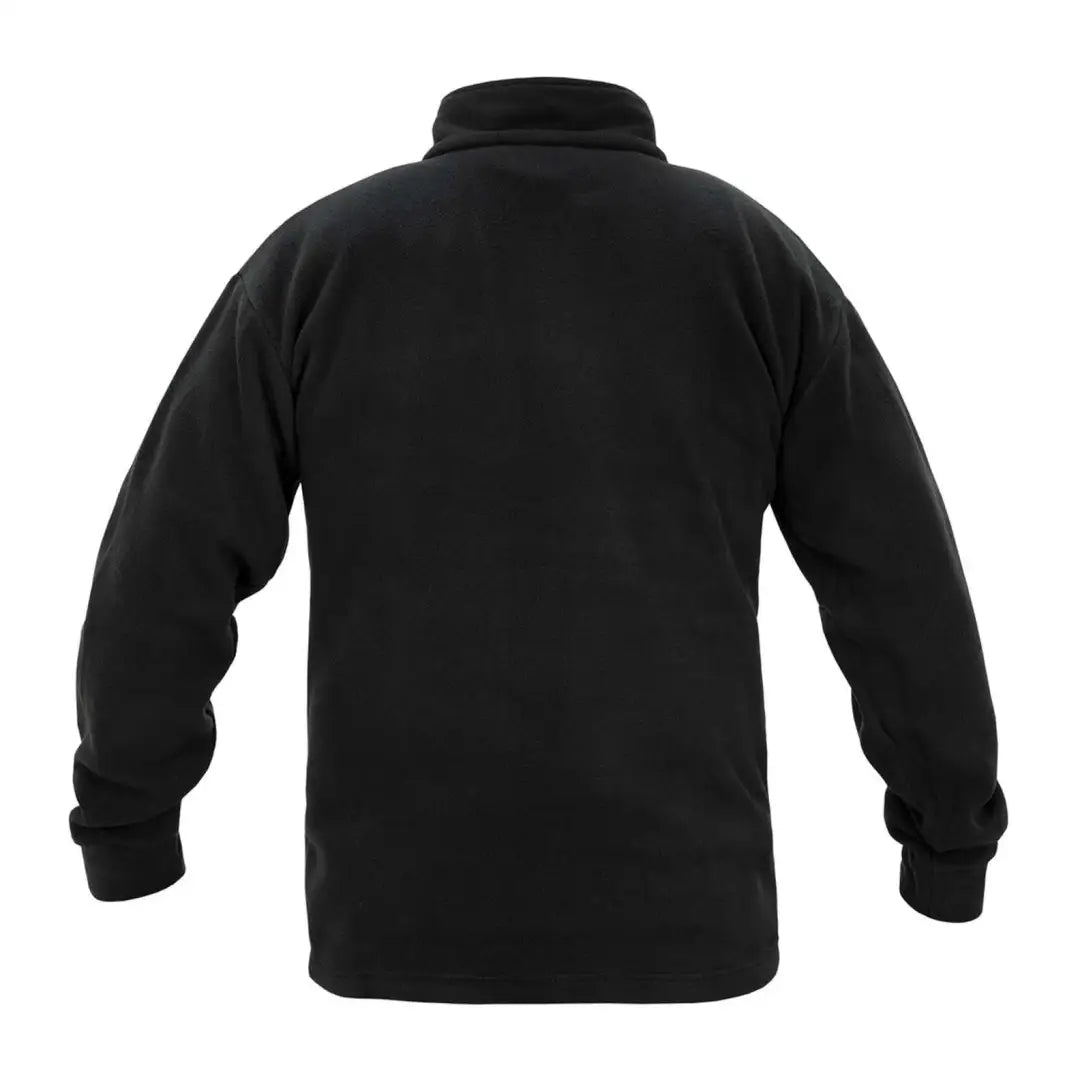 Black Swazi Doughroaster Fleece pullover jacket with high collar for cozy warmth