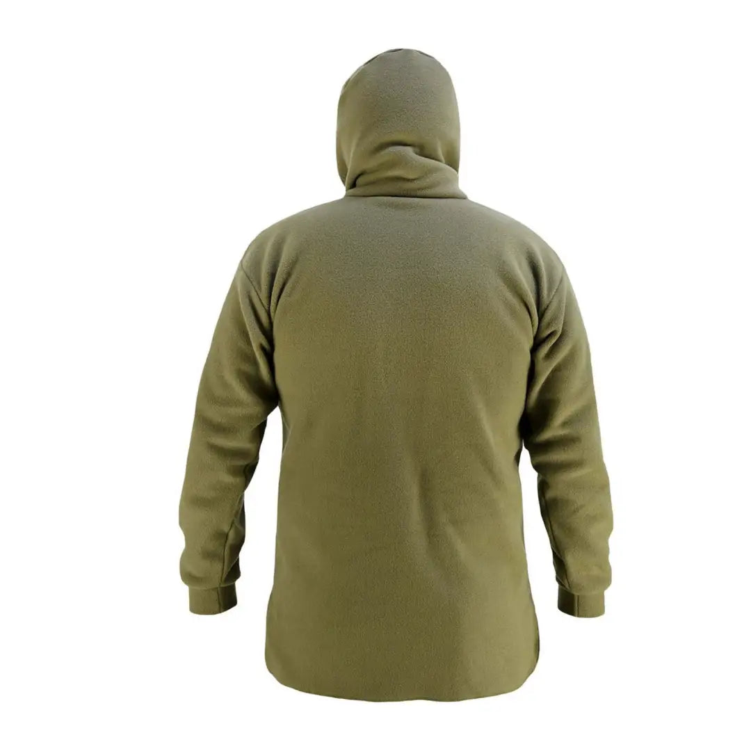 Olive green Swazi The Hood jacket with fleece hood and chest pocket offers style and warmth