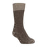 Thick brown Swazi Original Cabin Sock with cozy lighter cuff made from merino wool