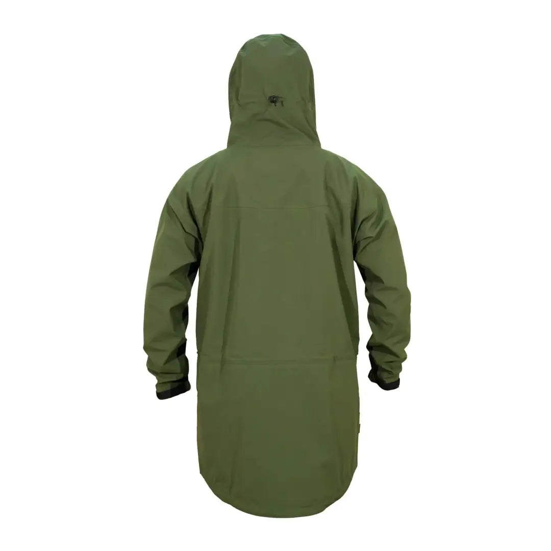 Olive green Swazi Tahr Ultralight Jacket with extended back, 20k waterproof and breathability rating