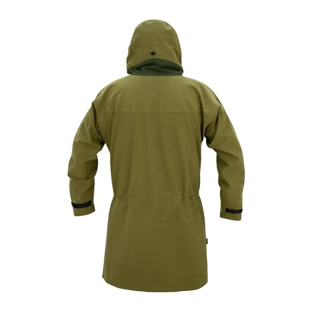 Olive green Swazi Tahr XP Smock parka for wet weather, made from whisper fabric