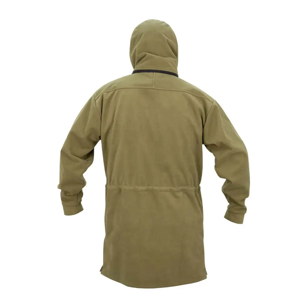 Olive green Swazi Windriver Jacket seen from the back for stylish outdoor adventures