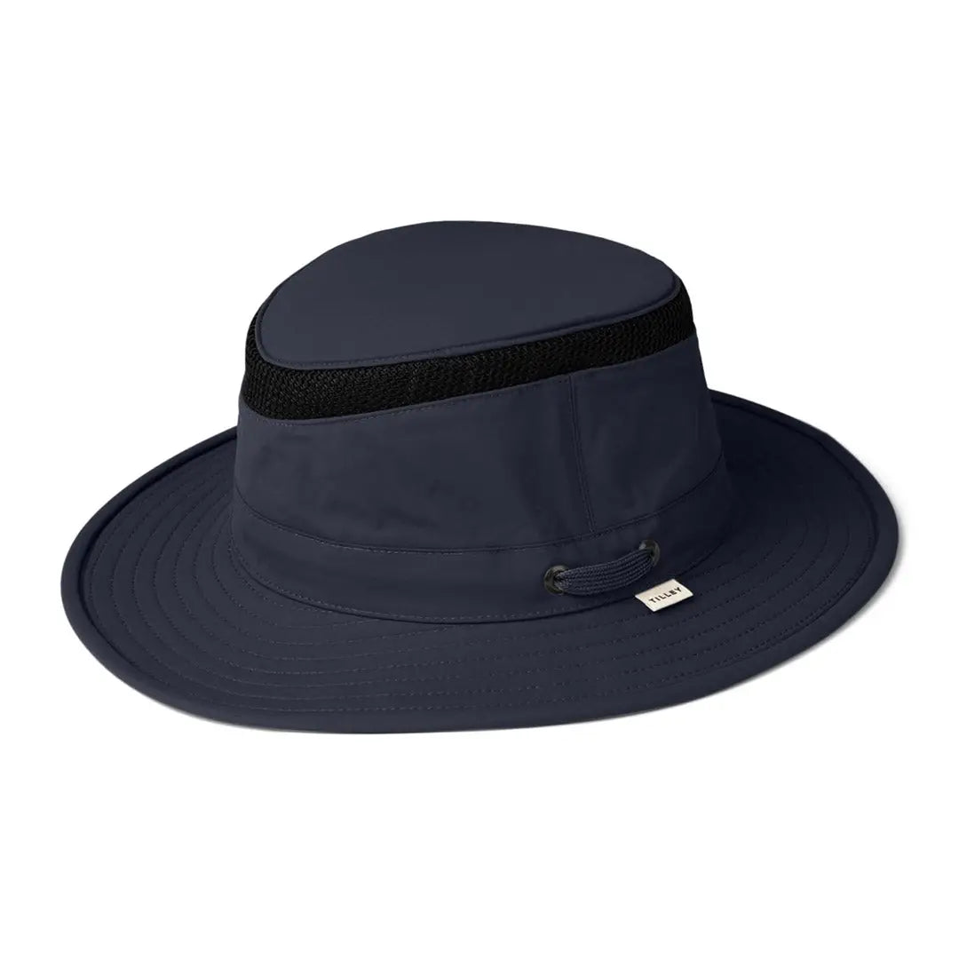 Navy blue Tilley LTM5 Airflo Hat with black band offers extra ventilation for outdoor fun