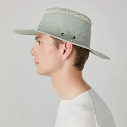 Light green Tilley LTM6 Airflo Hat in Light Sage, perfect for sunny outdoor adventures