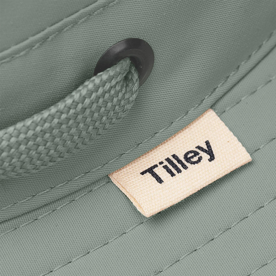 Detail of Green Tilley LTM6 Airflo Hat in Light Sage for stylish outdoor adventures