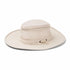 Wide-brimmed beige Tilley LTM6 Airflo Hat with a stylish decorative band