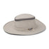 Wide-brimmed beige Tilley LTM6 Airflo Hat with a mesh band for breathability