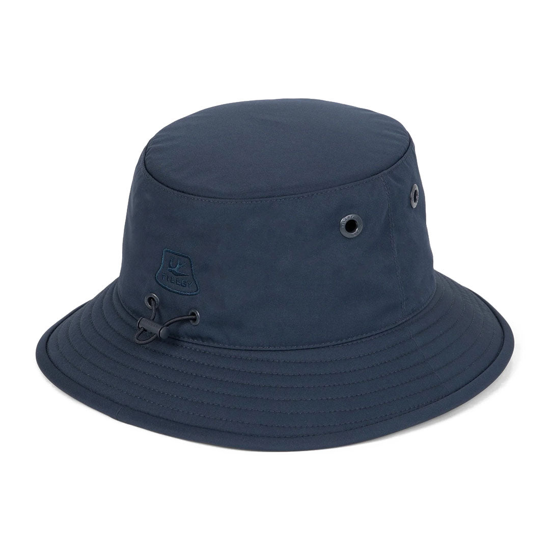 Navy blue Tilley Logo Technical T1 Bucket hat for stylish sun protection