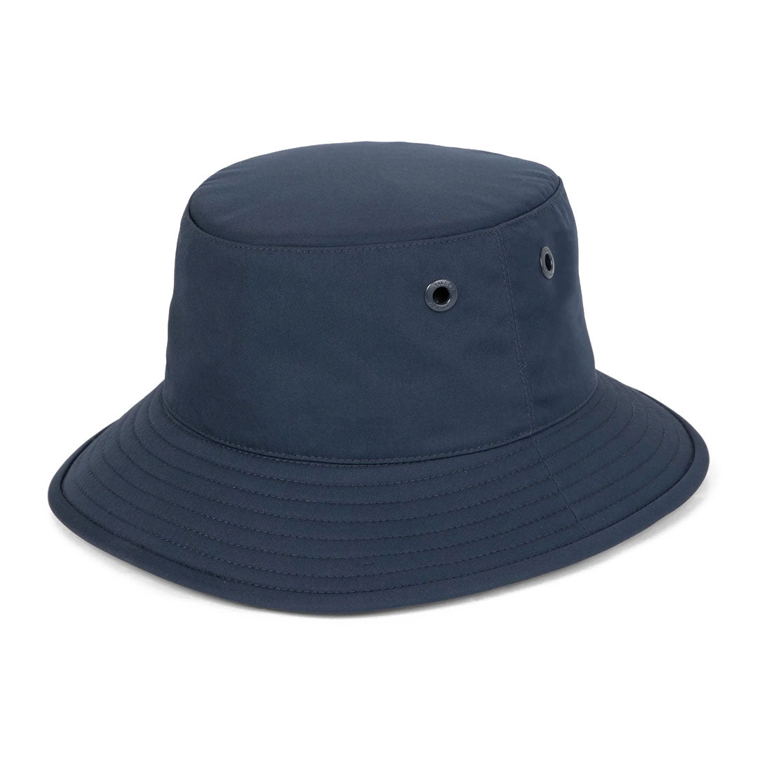 Navy blue bucket hat from Tilley Logo Technical T1 Bucket for stylish outdoor adventures