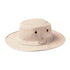 Beige Tilley TH5 Hemp Hat with sloped brim design and ventilation eyelets for comfort