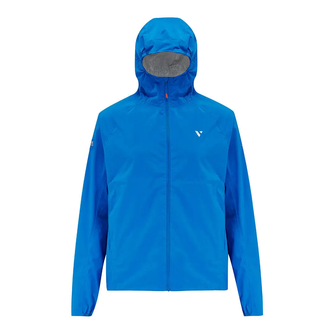 Bright blue Venture Ultralight Performance Running Jacket offers waterproofing and style