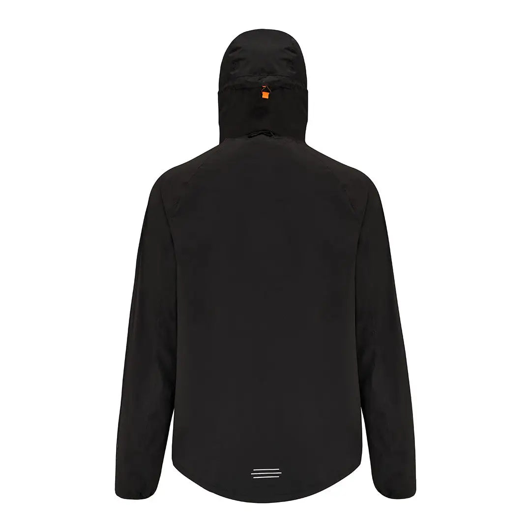 Black hooded Venture Ultralight Performance Running Jacket for lightweight stretch running