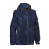 Navy blue fleece jacket with a hood perfect for country clothing and hunting adventures