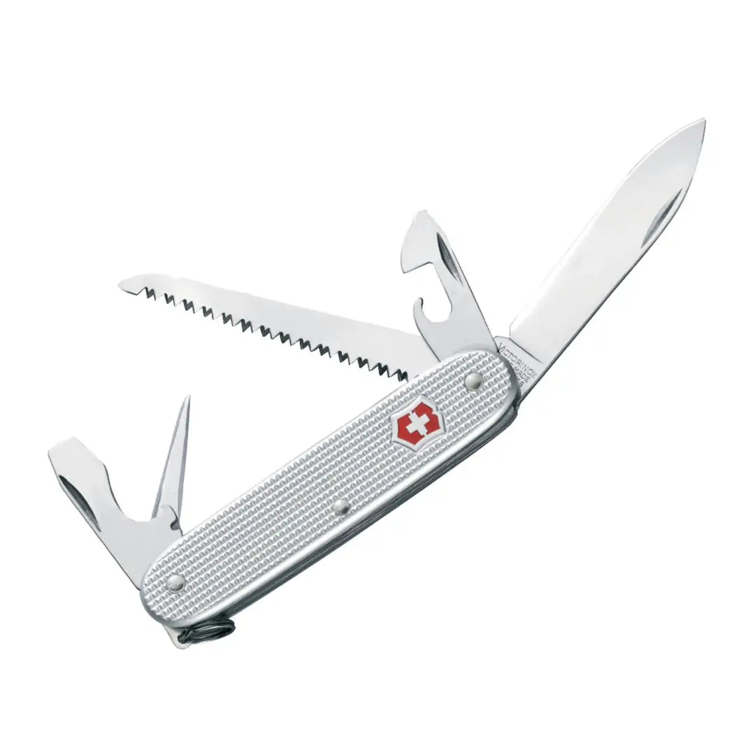 Victorinox Farmer Knife with multiple tools unfolded for versatile outdoor use