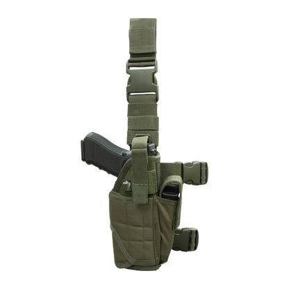 Viper Adjustable Holster in olive green for tactical handgun carry, featuring adjustable hook