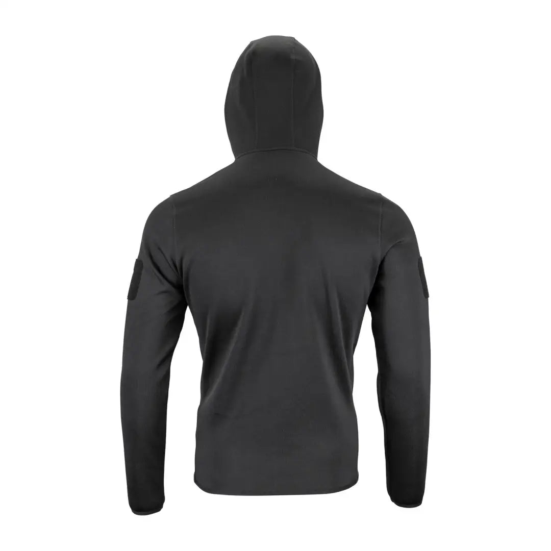 Back view of Viper Armour Hoodie in stylish black, featuring Ribtech bonded fleece