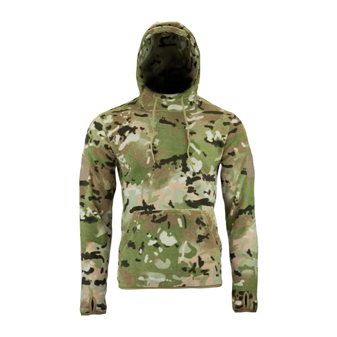 Camouflage Viper Fleece Hoodie with half-zip front, perfect for tactical adventures