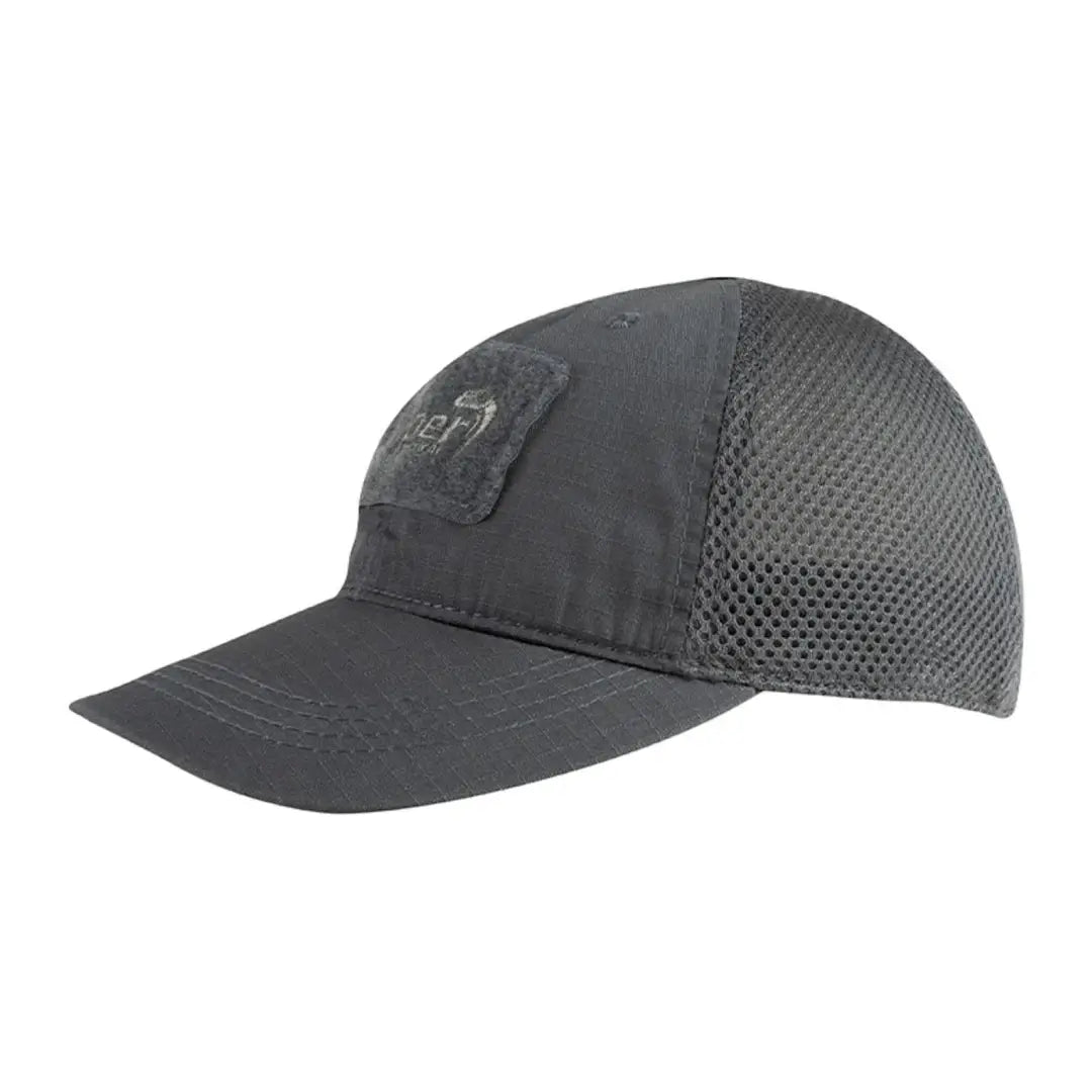 Gray Viper Flexi-Fit Baseball Cap with mesh panels and a front patch for style