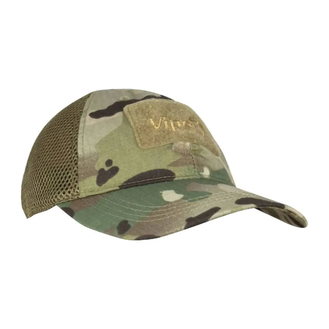 Camouflage baseball cap with mesh back and logo patch from Viper Flexi-Fit collection