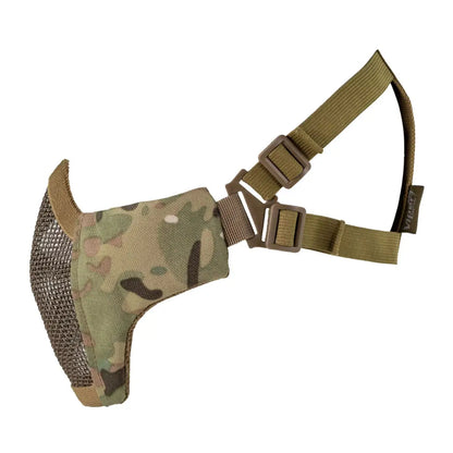 Camouflage-patterned Viper Gen2 Crossteel face mask with adjustable straps