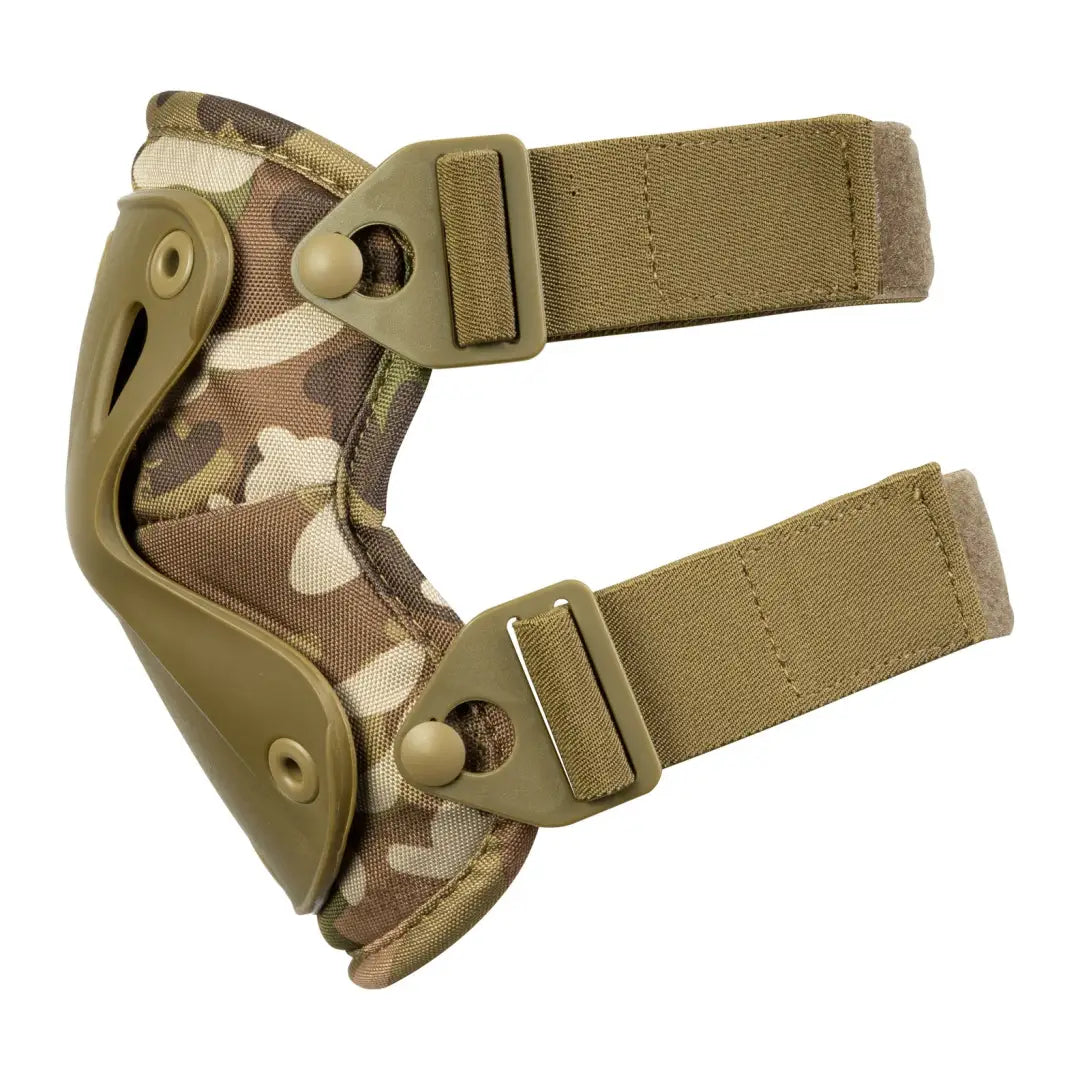 Tactical Viper Hard Shell Knee Pads with camouflage pattern and adjustable straps