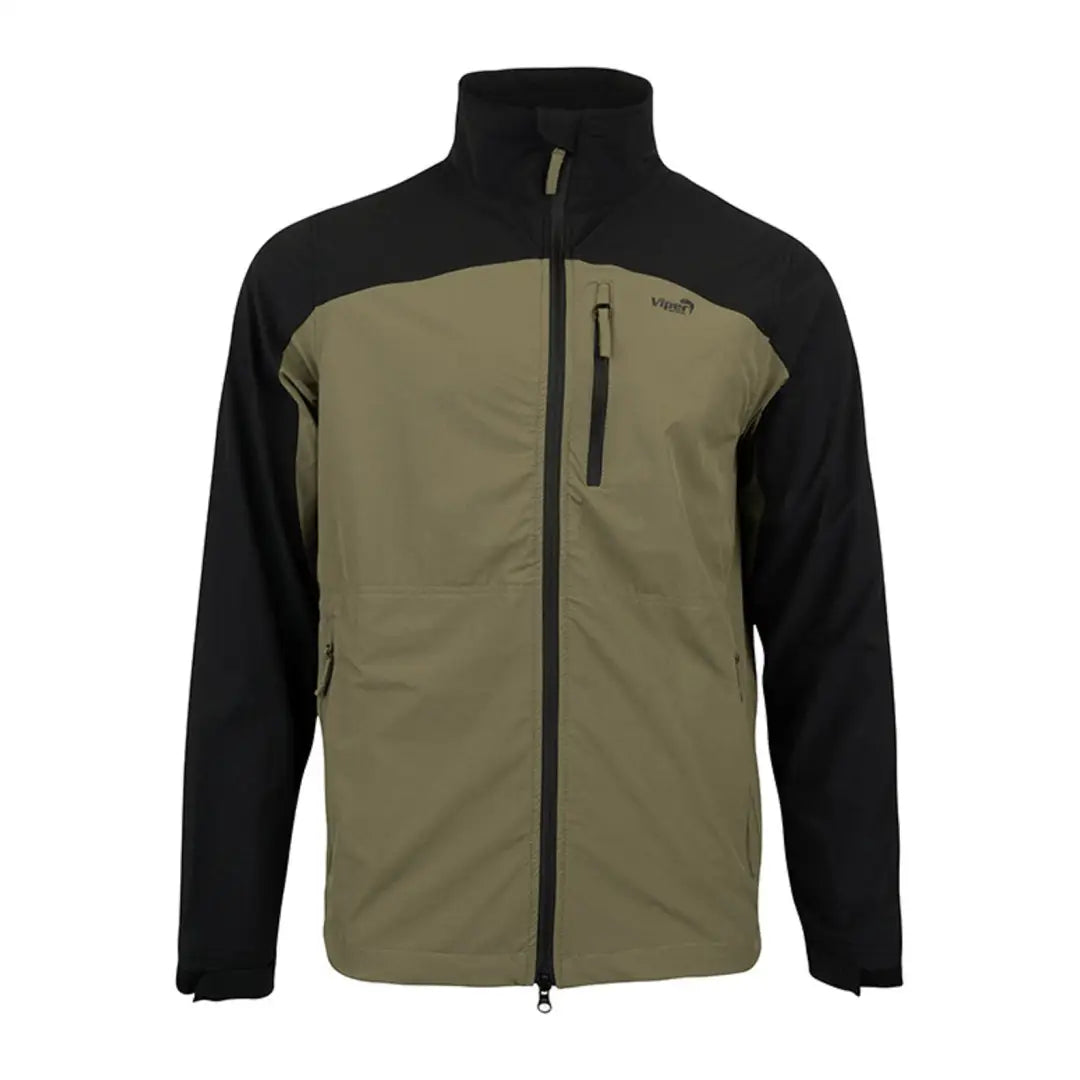 Two-tone Viper Lightweight Softshell Jacket with full zipper and stand-up collar