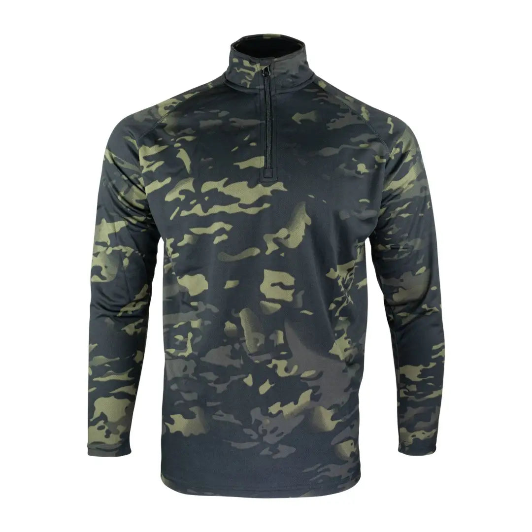 Camouflage quarter-zip Viper Mesh-Tech Armour Top for stretch fit and added comfort