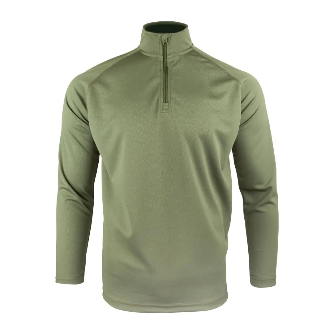 Olive green Viper Mesh-Tech Armour Top with stretch fit and subtle Viper logo