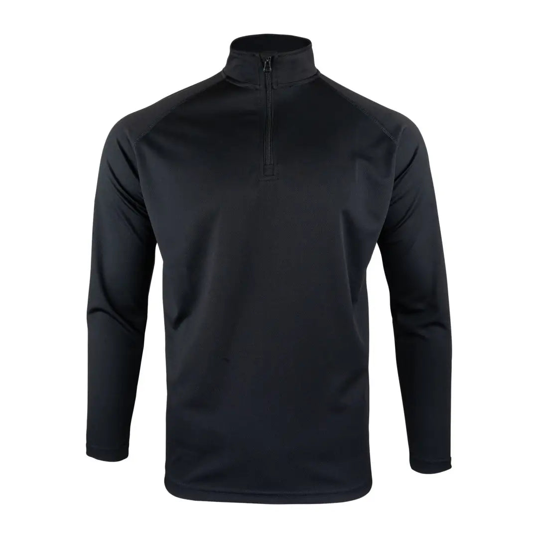 Black long-sleeved quarter-zip pullover, perfect for added comfort in Viper Mesh-Tech style