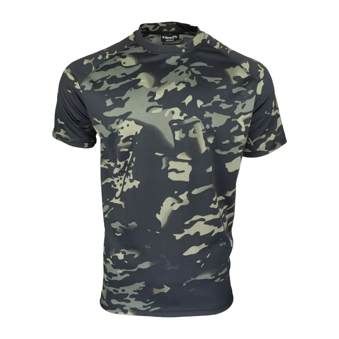 Camouflage-patterned Viper Mesh-Tech T-Shirt made of high-wicking polyester