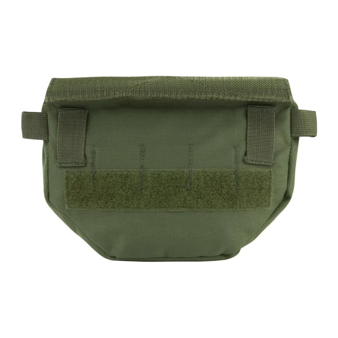 Olive green Viper Scrote Pouch featuring straps and a velcro patch for storage