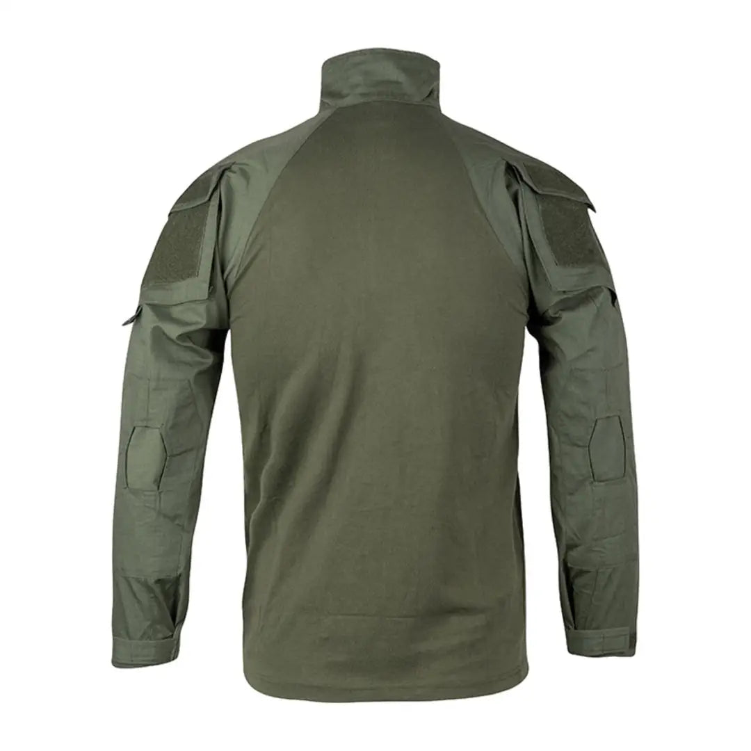 Military-style Viper Special Ops Shirt in olive green with high collar and pockets