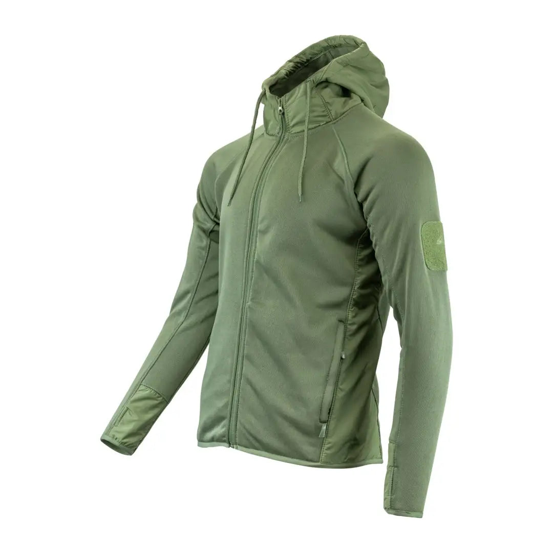 Green Viper Storm Hoodie features a cozy brushed fleece lining and long sleeves