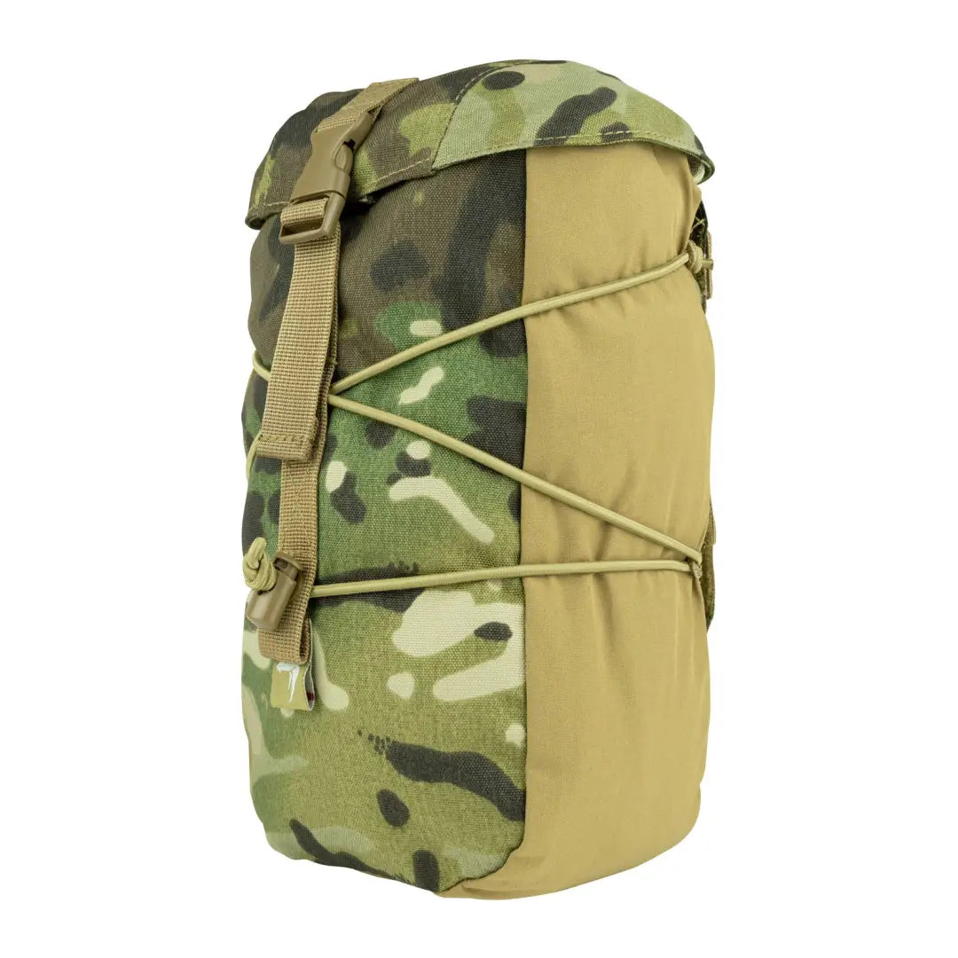 Military-style Viper Stuffa Pouch in camouflage with tan accents for outdoor adventures